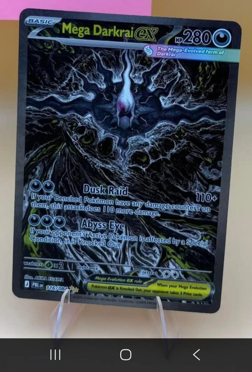 Mega Darkrai ex chase card from the Pokémon TCG Pitch Black set